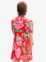 Desigual Rotes geblümtes Damen-Strickkleid Desigual Boston