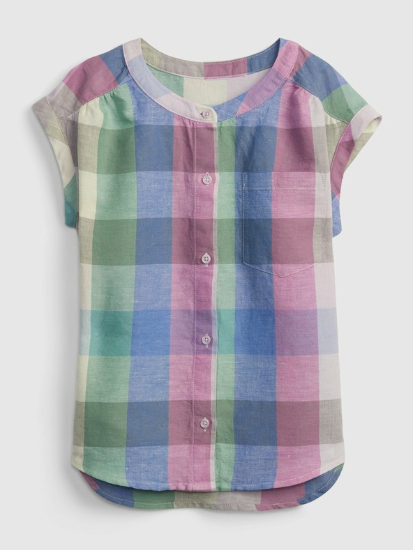 GAP Kariertes Kinder Top aus Leinen GAP
