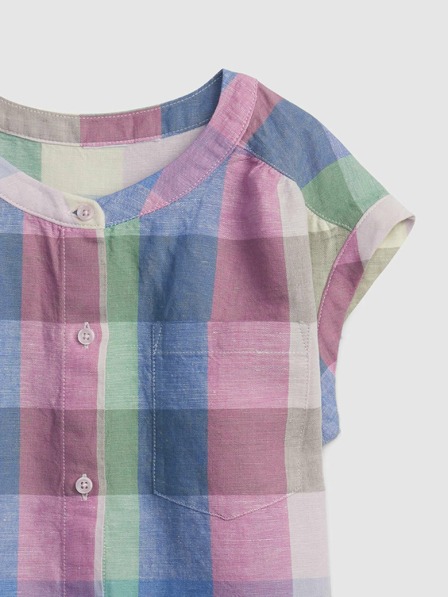 GAP Kariertes Kinder Top aus Leinen GAP