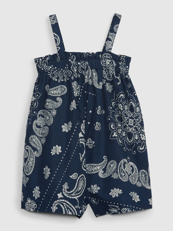 GAP Baby Gemusterter Leinen-Overall GAP