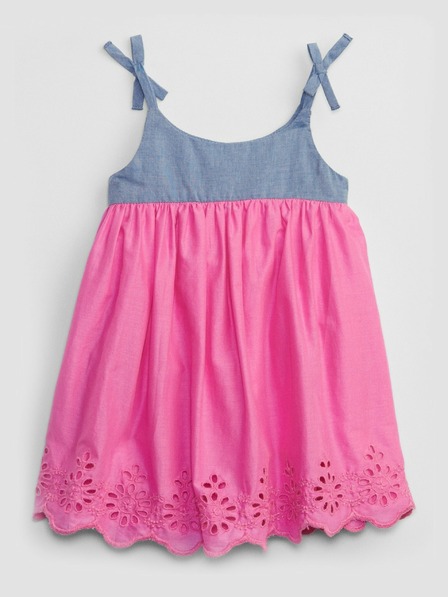 GAP Baby Trägerkleid mit Lochstickerei GAP