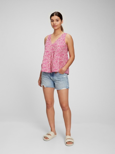 GAP Baumwoll-Crop-Top mit Blumenmuster GAP