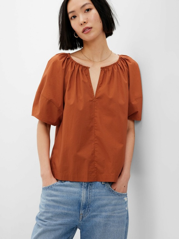 GAP Baumwollbluse mit kurzen Ärmeln GAP