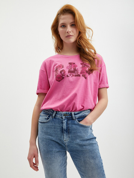 GAP T-Shirt mit geblümtem Logo GAP