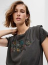 GAP T-Shirt mit geblümtem Logo GAP