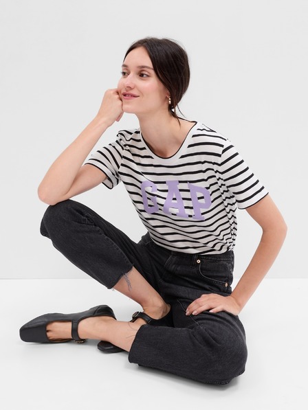 GAP Gestreiftes T-Shirt mit Logo GAP