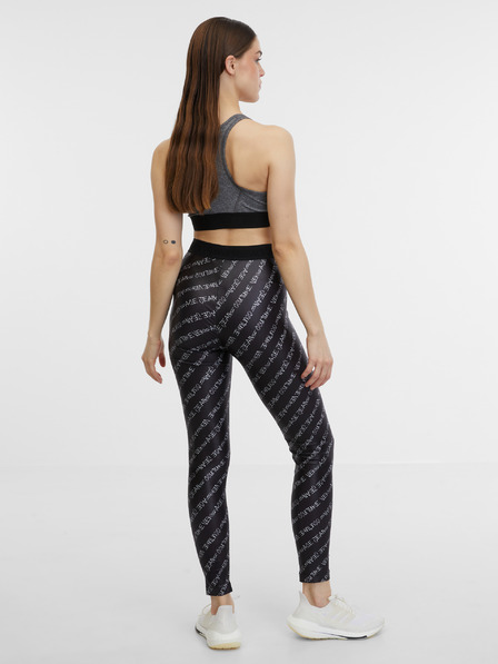 Versace Jeans Couture Schwarze gemusterte Damen-Leggings Versace Jeans Couture