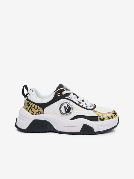 Versace Jeans Couture Schwarze und weiße Herren-Sneakers mit Lederdetails Versace Jeans Couture Fondo Stargaze 01