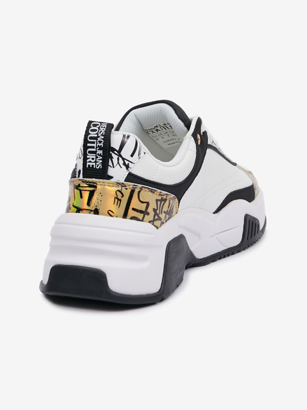 Versace Jeans Couture Schwarze und weiße Herren-Sneakers mit Lederdetails Versace Jeans Couture Fondo Stargaze 01