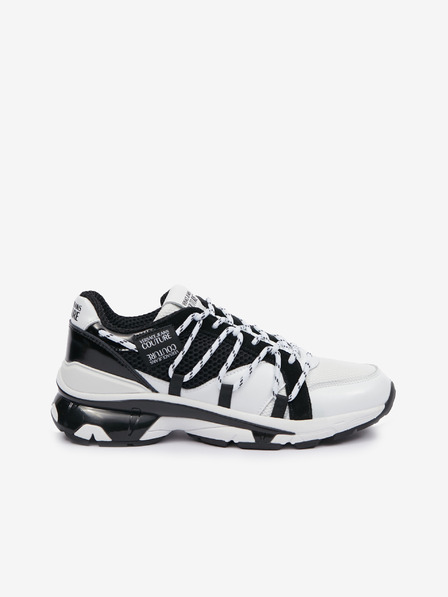 Versace Jeans Couture Schwarz-weiße Herren-Turnschuhe mit Lederdetails Versace Jeans Couture Fondo Nabas 56