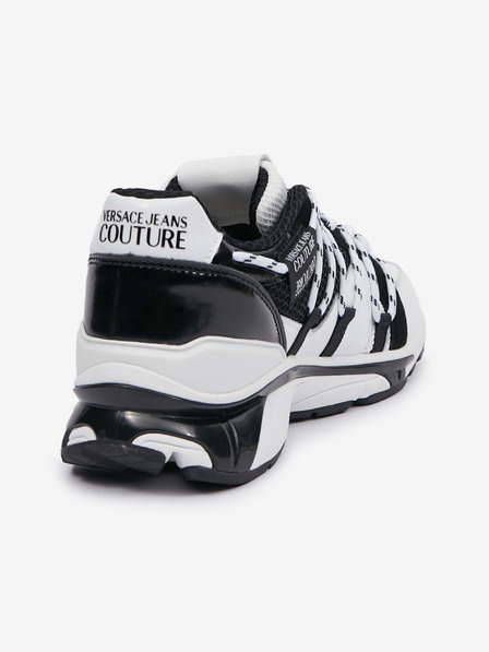 Versace Jeans Couture Schwarz-weiße Herren-Turnschuhe mit Lederdetails Versace Jeans Couture Fondo Nabas 56