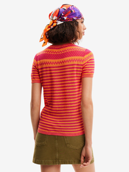 Desigual Desigual Sun Blue Frauen Orange Strick-T-Shirt