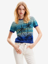 Desigual Blaues Desigual Dubai Damen-Strick-T-Shirt
