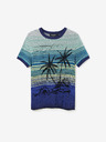 Desigual Blaues Desigual Dubai Damen-Strick-T-Shirt