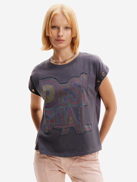 Desigual Dunkelgraues Damen-T-Shirt von Desigual Berlin
