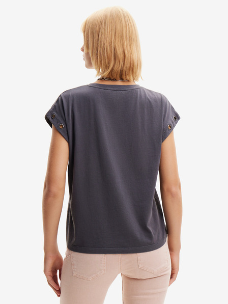 Desigual Dunkelgraues Damen-T-Shirt von Desigual Berlin