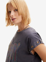 Desigual Dunkelgraues Damen-T-Shirt von Desigual Berlin