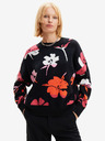 Desigual Rot-schwarzer geblümter Damen-Pullover Desigual Luca