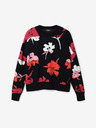 Desigual Rot-schwarzer geblümter Damen-Pullover Desigual Luca