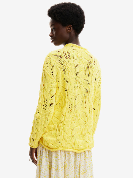 Desigual Gelber Damenpullover aus Wollmischung Desigual Milano