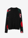 Desigual Schwarzer geblümter Damenpullover Desigual Demis
