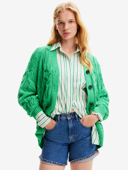 Desigual Grüne Damenstrickjacke Desigual Janis