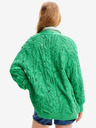 Desigual Grüne Damenstrickjacke Desigual Janis