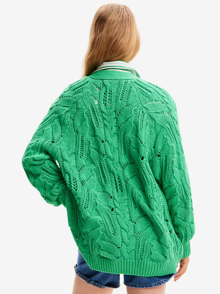 Desigual Grüne Damenstrickjacke Desigual Janis