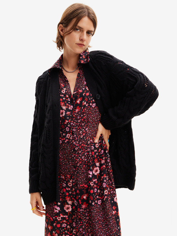 Desigual Schwarze Damenstrickjacke Desigual Janis
