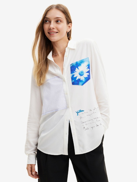 Desigual Weißes Damenhemd Desigual Génova