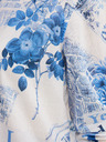 Desigual Blau-weiß gemustertes Damenhemd Desigual Flowers News