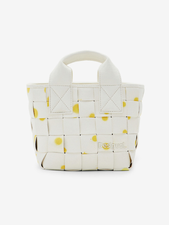 Desigual Weiße Desigual New Splatter Valdivia Micro Patterned Handtasche für Damen