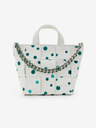 Desigual Weiße Damen Desigual New Splatter Valdivia Gemusterte Handtasche