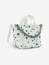 Desigual Weiße Damen Desigual New Splatter Valdivia Gemusterte Handtasche