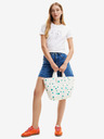 Desigual Weiße Damen Desigual New Splatter Valdivia Gemusterte Handtasche