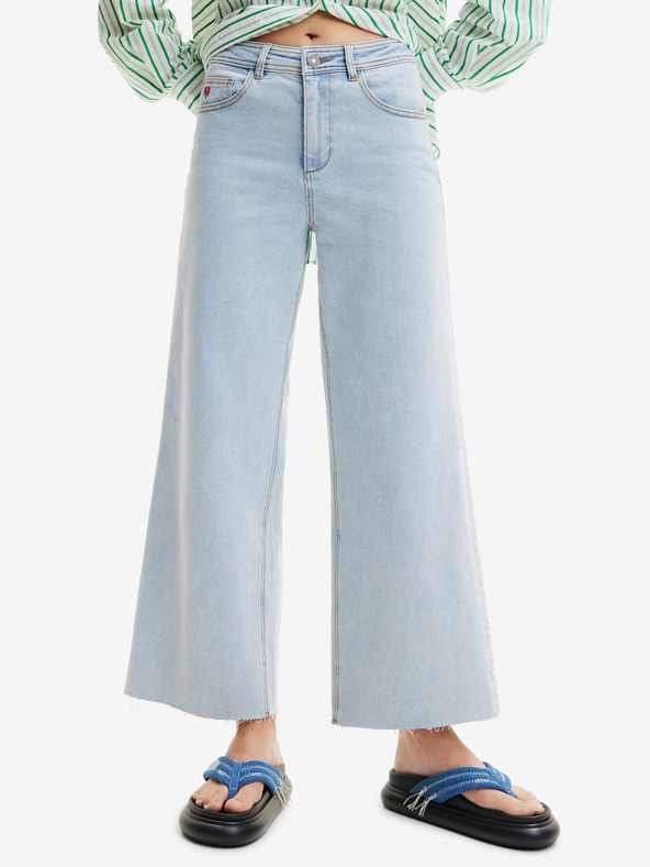 Desigual Hellblaue Desigual Denver Damenjeans mit weitem Bein