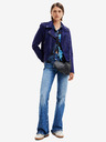 Desigual Dunkelblaue kurvige Damenjacke Desigual Harry aus Leder