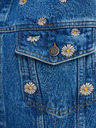 Desigual Blaue Damen-Jeansjacke mit Blumenmuster Desigual Flowers
