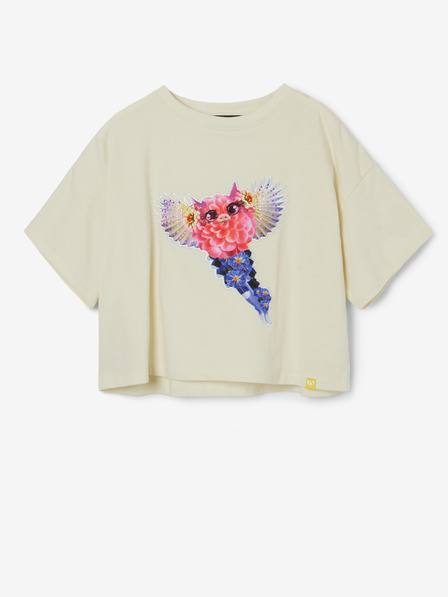 Desigual Desigual Catrina cremefarbenes Mädchen-T-Shirt
