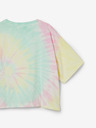 Desigual Desigual Daira gelbes und grünes Batik-T-Shirt für Mädchen