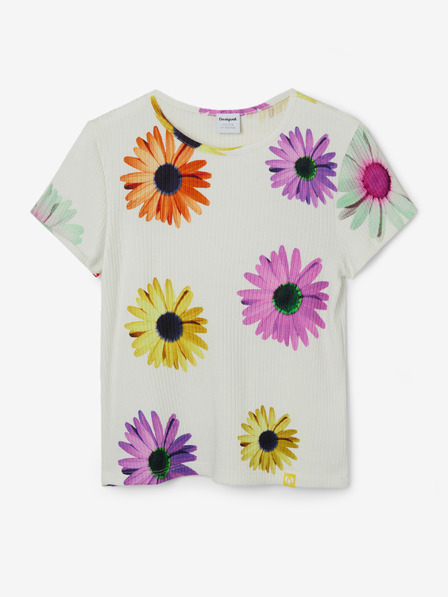 Desigual Weißes geblümtes Desigual Danerys Mädchen-T-Shirt