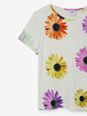 Desigual Weißes geblümtes Desigual Danerys Mädchen-T-Shirt