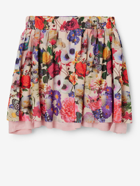 Desigual Desigual Bimba Rosa und Creme Mädchen Rock mit Blumenmuster
