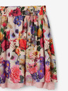 Desigual Desigual Bimba Rosa und Creme Mädchen Rock mit Blumenmuster