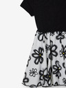 Desigual Weiß-schwarzes Desigual Bera Mädchen-Blumenkleid