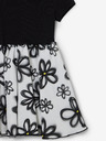 Desigual Weiß-schwarzes Desigual Bera Mädchen-Blumenkleid