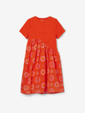 Desigual Orangefarbenes Desigual Andy Mädchenkleid