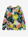 Desigual Desigual Carey Gelb Kinder gemusterte Zip Hoodie
