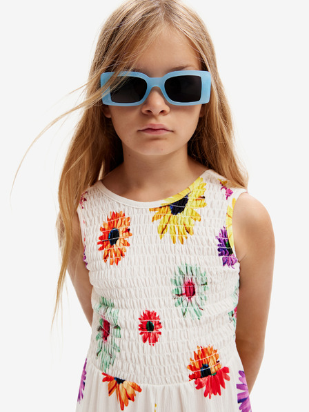 Desigual Desigual Delia Mädchen Jumpsuit mit Blumenmuster Weiß