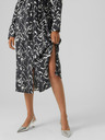 Vero Moda Schwarzes gemustertes Damen-Shirt-Midikleid Vero Moda Cia